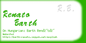 renato barth business card